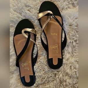 Christian Louboutin Patent Lame Carbaret Minimeyer Flats